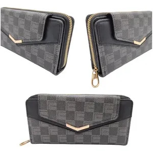 Portafoglio Mini stile semplice classico da donna 5 porta carta di separazione chiusura aperta da donna borsa RFID protetta corta in Nylon poliestere - Product Image 4