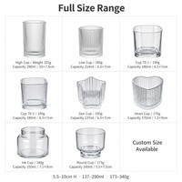 Pot en verre transparent pour bougies parfumées, logo personnalisé, OEM, vente en gros, usine, décoratif, haute qualité, base épaisse