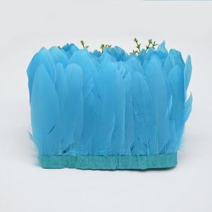 Frange en plumes d'oie en gros, 2 mètres, pour robe, jupe, tissu, ailes d'<span class=keywords><strong>ange</strong></span>, coiffure de carnaval, vêtements décoratifs - Product Image 3