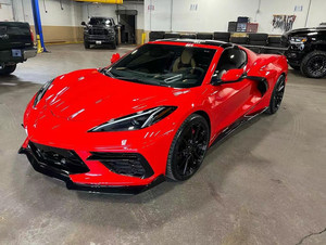 Kit carrosserie en fibre de carbone pour Chevrolet Corvette C8, style 5VM, avec lèvre avant, diffuseur, spoiler et capot en fibre de carbone, état neuf - Product Image 5