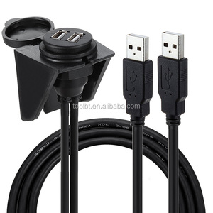 3ft kép <span class=keywords><strong>USB</strong></span> Bảng điều khiển không thấm nước gắn cáp phổ phụ trợ giao diện và cáp cho Xe thuyền xe máy - Product Image 1