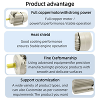 Moteur électrique domestique série YL 1,5 kW 2P 2 pôles 2800 tr/min à induction, monophasé asynchrone à double condensateur