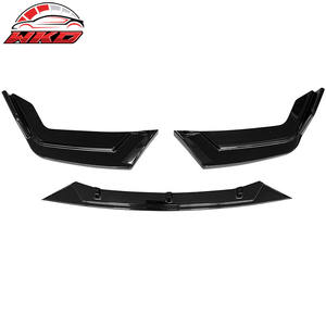 Lèvre de pare-chocs avant compatible avec Honda Civic 2017-2021 Si 5 portes Hatchback, spoiler noir brillant 3 pièces, pièces auto de haute qualité, kit carrosserie - Product Image 6