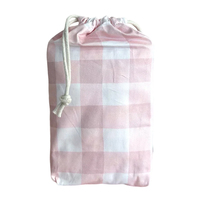 Pochette à cordon personnalisée en lin, sac de rangement pour cosmétiques en coton biologique, réutilisable, imperméable