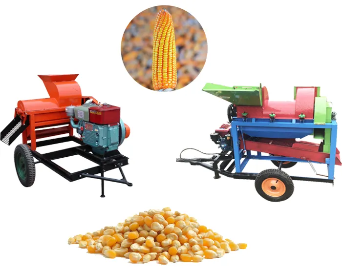 Mesin Bensin Traktor Pto Thresher Mais Biji Labu Gandum Biji Bunga Matahari Jagung Pengupas Jagung Di Kenya