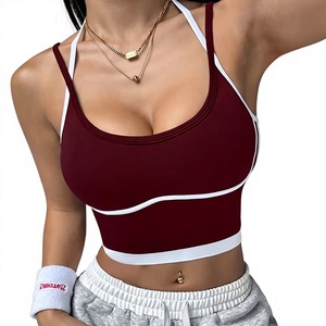 Soutien-gorge de sport long à maintien élevé |   Débardeur de yoga à bretelles croisées |   Vêtements de sport élastiques et compressifs pour femmes, service OEM - Product Image 1