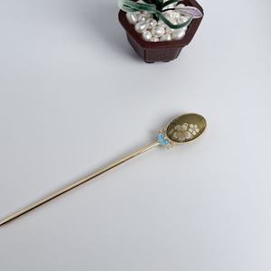 Bâtonnet à <span class=keywords><strong>cheveux</strong></span> en émail plaqué or <span class=keywords><strong>pour</strong></span> Cheongsam - Product Image 1