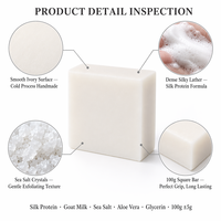 Savon Artisanal Visage et Corps au Lait de Chèvre, Protéines de Soie Naturelle et Sel Marin – Équilibrant, Hydratant, Nourrissant – OEM Marque Privée