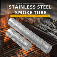 Boîte à fumer en acier inoxydable, ensemble de fumoir pour barbecue en plein air, boîte en bois de fruit, outils de barbecue, tube à fumer, antiadhésif, facile à nettoyer, en stock