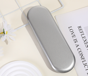 Boîte en étain ovale à couvercle coulissant givré pour rangement de papeterie, aiguilles à acné, outils de beauté, autocollants créatifs, conteneur à bougies - Product Image 4