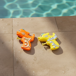 ปืนฉีดน้ำรูปปลาโลมาพลาสติกขนาดเล็กสีพื้นราคาถูกสำหรับใช้เป็นของแจก - Product Image 4