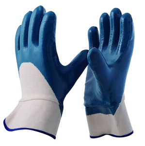 Bông Jersey Nitrile hoàn toàn tráng găng tay làm việc <span class=keywords><strong>PPE</strong></span> nhiệm vụ nặng nề chịu dầu - Product Image 3