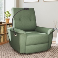 Fauteuil inclinable pivotant robuste et rembourré avec port USB-C, facile à nettoyer, pour chambre d'enfant et camping-car
