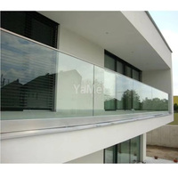 Wetter beständige Geländer aus gehärtetem Glas Gartenzaun Pfosten aus Aluminium legierung verblassen alterung beständige Beschichtung für Treppen balkon