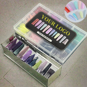 288 pièces/boîte double formes outils de manucure française construction rapide Extension de <span class=keywords><strong>Gel</strong></span> <span class=keywords><strong>faux</strong></span> <span class=keywords><strong>ongles</strong></span> conseils ensembles tampons en Silicone souple doigts carrés - Product Image 3