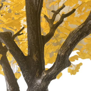 CHUANGFA Arbre Artificiel à Cheveux Vierges 3M <span class=keywords><strong>Ginkgo</strong></span> <span class=keywords><strong>Biloba</strong></span> Paysage de <span class=keywords><strong>Jardin</strong></span> en Plastique pour Halloween Noël Nouvel An Centres Commerciaux - Product Image 2