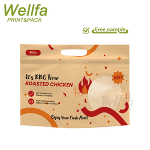 Bolsa de papel de pollo asado laminada OEM personalizada con ventana antivaho Sider Ziplock para bolsas de embalaje de pollo asado a la parrilla - Product Image 3