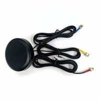 Antenne combinée 3-en-1 28dBi 4G Wi-Fi GPS GSM/LTE/2.4G extérieure étanche en boîtier rond avec câble RG174 mâle