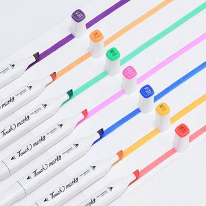 ปากกามาร์คเกอร์สองหัว สำหรับงานศิลปะ ขายส่ง 12/18/24/36/48/60/80 สี ชนิดถาวร ใช้แอลกอฮอล์ คุณภาพพรีเมียม - Product Image 2