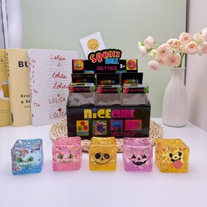 Halloween <b>Squishy</b> Cube Toy Fun Stress Relief Toy Soft & Non-Sticky Halloween Cube <b>Squishy</b> Toy - Product Image 3