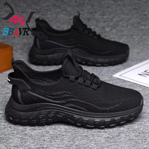 Men's Casual Fly-Woven Mesh Sports Shoes for Spring & Summer Breathable Soft-Soled <b>Runners</b> - Product Image 6