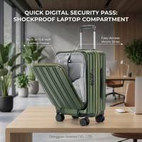 Maleta de Viaje Rígida con Ruedas Giratorias, Personalizable en Color, con Apertura Frontal, OEM ODM, MOQ Bajo de 50 Unidades, Diseño Simple y Moderno