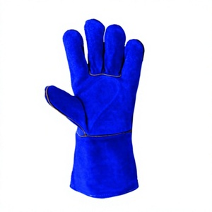 For Diamond Grain Texture Heat Fire Resistant Anti-Cut Breathable Palm Reinforced MIG/TIG Welding <b>Gloves</b> 14-inch 5/7/10mil - Product Image 4
