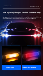 Lampe torche magnétique puissante YJ04 pour la régulation du trafic, flash d'avertissement portatif - Product Image 6