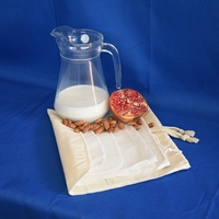 Sac en tissu à cordon pour lait végétal, 100-200 microns, filtre réutilisable de qualité supérieure pour café froid et yaourt