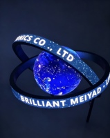 Flexible 360 °   Écran LED annulaire P1.86 P2.5, écran halo de diamètre personnalisé, signalétique créative suspendue au plafond pour centre commercial, magasin de détail, marque
