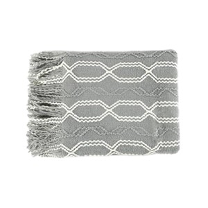 Manta de punto a cuadros nórdicos de lujo con borlas, <span class=keywords><strong>funda</strong></span> texturizada inspirada en Navidad suave y cálida para sofá, dormitorio, Coreano único - Product Image 6