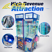 ACS Meilleure vente : Machine à griffes en métal avec vitrine, à monnayeur, pour attraper les peluches, avec éclairage LED, style arcade, personnalisable, direct usine