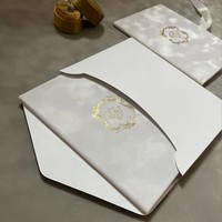 Роскошный персонализированный уникальный бархатный футляр-портфель с логотипом, изготовленный из прочного бумажного материала