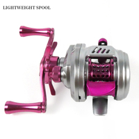 RL037 Moulinet de pêche à la ligne en fibre de carbone et métal, ultra-léger, pour lancer de leurres longue distance en lac