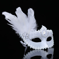 Masque créatif personnalisé en dentelle et plumes, masque à plumes, masque de fête européen et américain, fabriqué en Chine, vente directe d'usine