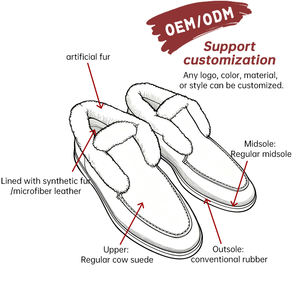 <span class=keywords><strong>Scarpe</strong></span> Mocassino Personalizzate da Uomo e Donna, Stile Retrò Sportivo alla Moda, in Morbida Pelle Scamosciata/Pelliccia Sintetica/Microfibra con Fodera in Pile - Product Image 2