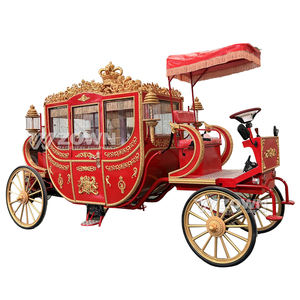 Transport de chevaux de mariage touristique royal 4 roues 4-6 personnes citrouille LRD lumières - Product Image 1