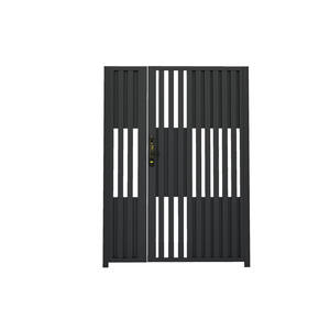 Porte de cour de villa <span class=keywords><strong>en</strong></span> alliage d'aluminium, double porte, grille artistique, clôture moderne de style campagnard, porte simple, revêtement poudré, modélisation 3D - Product Image 5