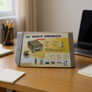 Caja Organizadora de Tela No Tejida Ecológica Mnj, Ahorra Espacio, 45x30x20 cm, Contenedor de Almacenamiento para Hogar y Oficina - Product Image 1