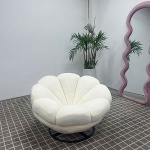 Silla nórdica de lujo con acento de terciopelo giratorio único para el hogar, oficina, sala de Estar, comedor, sofá de diseño moderno, cómodo - Product Image 5