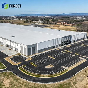 Structure en acier préfabriquée à haute capacité de charge pour entrepôt industriel, grand hangar à portée libre pour entrepôt d'équipement - Product Image 1