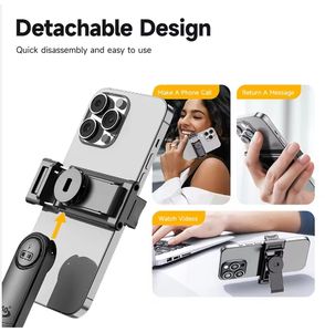 Mini stabilisateur de téléphone portable télescopique pliable en alliage d'aluminium avec suivi intelligent AI à 360° et contrôle automatique du visage, trépied pour selfie - Product Image 3