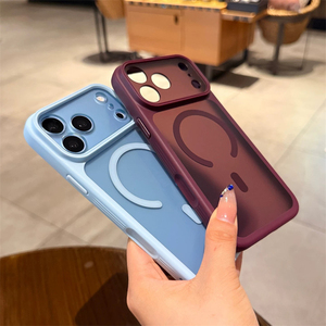 เคสโทรศัพท์แม่เหล็กแบบโปร่งแสงหรูหรา สำหรับ iPhone 18 17 16 15 14 13 Pro Max Air Plus ป้องกันกล้อง  วัสดุ PC - Product Image 1