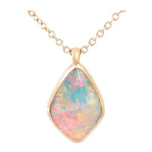 925S Sterling Silver Jewel Đen Opal Mô hình màu đen Opal tham gia Vòng cổ vàng 18k trang sức đá quý nhà máy - Product Image 1