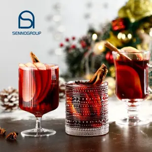 Hot Selling 10oz Transparentes Glas Weihnachts geschenk Weingläser Tasse Becher Whisky Gläser Champagner Hohe Glass chale Für Damen