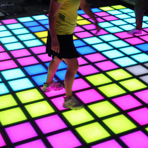 Luce di proiezione della barra luminosa del pavimento quadrati gioco di piastrelle pista da ballo LED pista da ballo colorata per la visualizzazione interattiva - Product Image 5