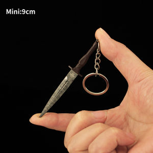 พวงกุญแจขนาด9ซม. สำหรับเด็กผู้ชายอุปกรณ์ต่อพ่วงสำหรับงานฝีมือทำจากโลหะขนาดเล็กมีดดาบ - Product Image 6