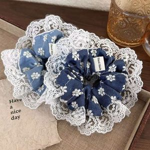 Hoa ren scrunchies cho phụ nữ Cô Gái Tóc quan hệ dày đàn hồi tóc ban nhạc cho kiểu tóc - Product Image 2