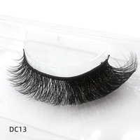 Cheveux synthétiques végétaliens pleine bande cils d curl russes D Curl cils moelleux naturels avec des cils de marque privée emballage de boîte
