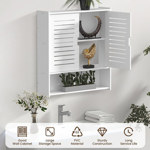 Bathroom Wall Cabinet 60X70cm 3 Layers Durable Storage <b>Shelf</b> For Bathroom - Product Image 4